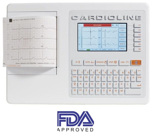 Cardioline ECG100+ Elettrocardiografo a 6 canali e 12 derivazioni