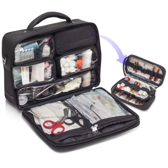 DOCTOR'S maletín médico sarga. Negro Elite bags EB00.003