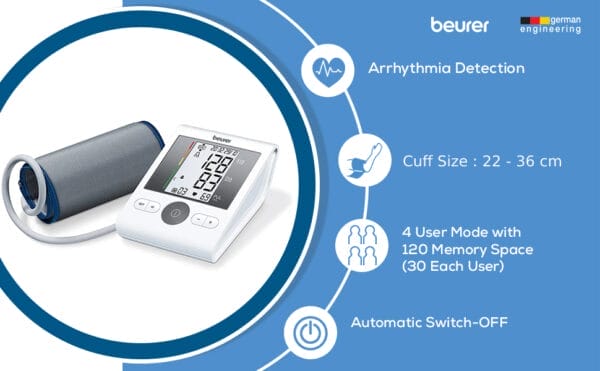 Tensiómetro de brazo de Beurer - BM 28 HSD - Imagen 4